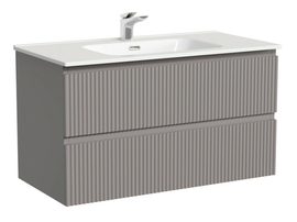 Тумба под раковину Sancos Snob R 90 подвесная, 2 ящика, Doha Soft, SNR90SM - фото, отзывы, цена