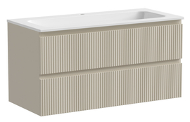 Тумба под раковину Sancos Snob T 100 подвесная, 2 ящика, Beige Soft, SNT100CE - фото, отзывы, цена