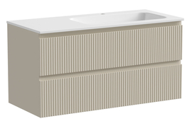 Тумба под раковину Sancos Snob T 100 подвесная, 2 ящика, правая, Beige Soft, SNT100RCE - фото, отзывы, цена