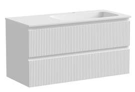 Тумба под раковину Sancos Snob T 100 подвесная, 2 ящика, правая, Bianco, SNT100RW - фото, отзывы, цена