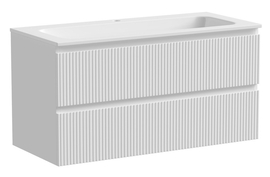 Тумба под раковину Sancos Snob T 100 подвесная, 2 ящика, Bianco, SNT100W - фото, отзывы, цена