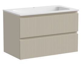 Тумба под раковину Sancos Snob T 80 подвесная, 2 ящика, Beige Soft, SNT80CE - фото, отзывы, цена