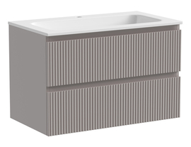 Тумба под раковину Sancos Snob T 80 подвесная, 2 ящика, Doha Soft, SNT80SM - фото, отзывы, цена