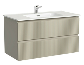 Тумба под раковину Sancos Snob T 90 подвесная, 2 ящика, Beige Soft, SNT90CE - фото, отзывы, цена