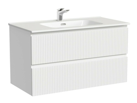 Тумба под раковину Sancos Snob T 90 подвесная, 2 ящика, Bianco, SNT90W - фото, отзывы, цена