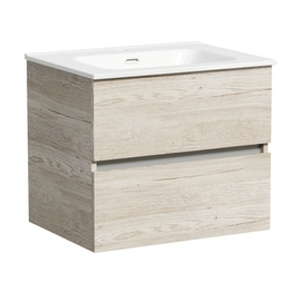 Тумба под раковину Sancos Urban 60 подвесная, 2 ящика, дуб галифакс натуральный, UR60EG - фото, отзывы, цена