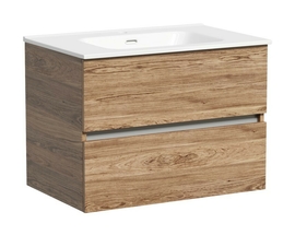 Тумба под раковину Sancos Urban 70 подвесная, 2 ящика, дуб чарльстон, UR70ECH - фото, отзывы, цена