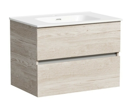 Тумба под раковину Sancos Urban 70 подвесная, 2 ящика, дуб галифакс натуральный, UR70EG - фото, отзывы, цена