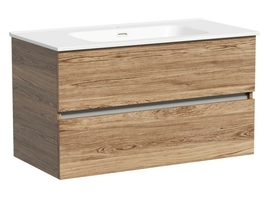 Тумба под раковину Sancos Urban 90 подвесная, 2 ящика, дуб чарльстон, UR90ECH - фото, отзывы, цена