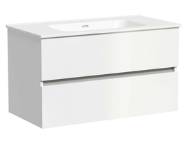 Тумба под раковину Sancos Urban 90 подвесная, 2 ящика, белый глянец, UR90W - фото, отзывы, цена