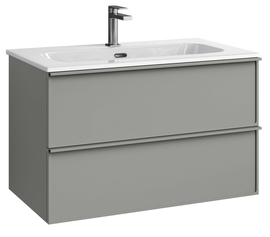 Тумба под раковину Sancos Velta 80 подвесная, теплый серый, VL80WG - фото, отзывы, цена
