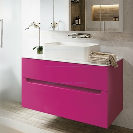 Тумба Alavann Stella 100 фуксия и умывальник Олимпия 560 - фото, отзывы, цена