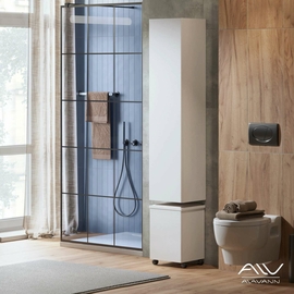 Шкаф-пенал к пуфу Alavann Univers 30 белый - фото, отзывы, цена