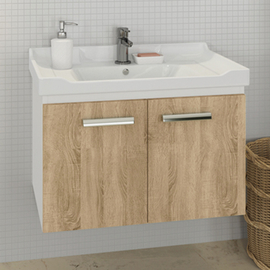 Тумба Comforty Рига 70 дуб сонома с раковиной Comforty 9335-70 - фото, отзывы, цена