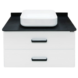 Тумба Comforty Амстердам 95 белая с черной матовой столешницей с раковиной Comforty T-Y9378 - фото, отзывы, цена