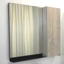 Зеркальный шкаф Comforty Бонн 90 дуб дымчатый - фото, отзывы, цена