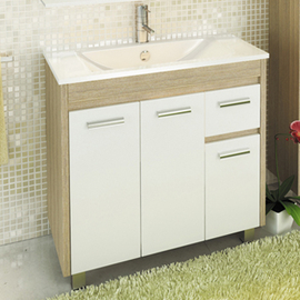 Тумба Comforty Тулуза-90 сосна лоредо с раковиной Quadro 90 - фото, отзывы, цена