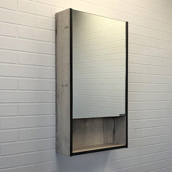 Зеркальный шкаф Comforty Вена-45 дуб дымчатый - фото, отзывы, цена