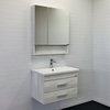 Зеркальный шкаф Comforty Никосия-70 дуб белый - фото, отзывы, цена