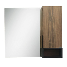 Зеркальный шкаф Comforty Штутгарт-90 дуб тёмно-коричневый - фото, отзывы, цена