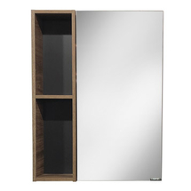 Зеркальный шкаф Comforty Штутгарт-60 дуб тёмно-коричневый - фото, отзывы, цена