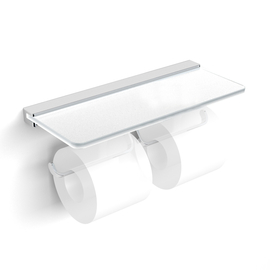 Бумагодержатель двойной со стеклянной полкой, Langberger 32042B - фото, отзывы, цена