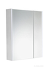 Зеркальный шкаф Ronda 600мм, бетон/белый, глянец, ZRU9303007 - фото, отзывы, цена