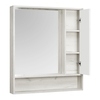 Зеркальный шкаф Акватон Флай 80, белый, дуб крафт - фото, отзывы, цена