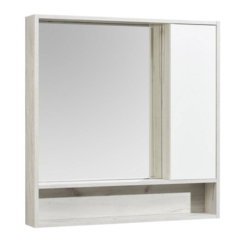 Зеркальный шкаф Акватон Флай 100, белый, дуб крафт - фото, отзывы, цена