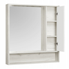 Зеркальный шкаф Акватон Флай 100, белый, дуб крафт - фото, отзывы, цена