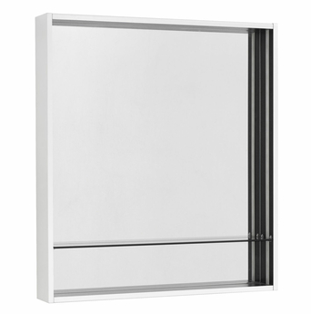 Зеркальный шкаф Акватон Ривьера 60, белый матовый - фото, отзывы, цена