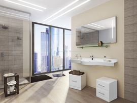 Зеркало Акватон Отель 1200 с полками - фото, отзывы, цена