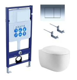Комплект Aquatek Альтаир SET AQUATEK АЛЬТАИР cm-010 4в1: инсталляция с унитазом АЛЬТАИР AQ1980-00 с крышкой-сиденьем микролифт - фото, отзывы, цена
