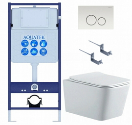 Комплект Aquatek Либра New SET AQUATEK ЛИБРА N KDI15: инсталляция с унитазом ЛИБРА N AQ0530N-00 с тонким сиденьем микролифт - фото, отзывы, цена
