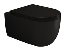 Унитаз подвесной Bocchi V-Tondo, безободковый, матовый черный, 1416-004-0129 (без сидения) - фото, отзывы, цена