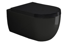 Унитаз подвесной Bocchi V-Tondo, безободковый, глянцевый черный, 1416-005-0129 (без сидения) - фото, отзывы, цена