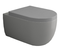 Унитаз подвесной Bocchi V-Tondo, безободковый, матовый серый, 1416-006-0129 (без сидения) - фото, отзывы, цена