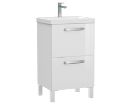 Тумба с раковиной и смесителем напольная Cersanit MELAR 50, белая - фото, отзывы, цена