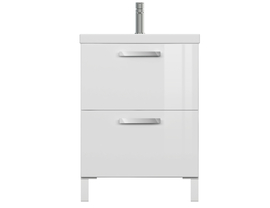 Тумба с раковиной и смесителем напольная Cersanit MELAR 60, белая - фото, отзывы, цена