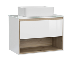 Тумба под раковину Cersanit Louna 80, белая - фото, отзывы, цена