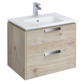 Тумба с раковиной Roca Lago 600, раковина Roca Victoria, светлый дуб, 857295444 - фото, отзывы, цена