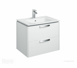 Тумба с раковиной Roca Lago 600, раковина Roca Victoria, белый, 857295806 - фото, отзывы, цена