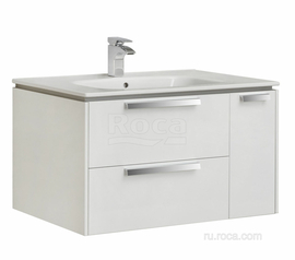 Тумба с раковиной Roca Lago 800мм, раковина Roca Victoria, белый глянец, 857296806 - фото, отзывы, цена