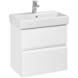 Тумба с раковиной Roca Oleta 60 белый матовый, 2 ящика, 857639501 - фото, отзывы, цена