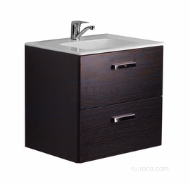 Тумба с раковиной Roca Victoria Nord 600, раковина Roca Victoria Unik, подвесная, венге, ZRU9000027 - фото, отзывы, цена