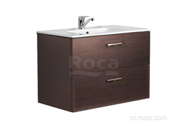 Тумба с раковиной Roca Victoria Nord 800, раковина Roca Victoria Unik, подвесная, венге, ZRU9000031 - фото, отзывы, цена