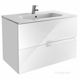Тумба с раковиной Roca Victoria Nord Ice Edition 800, подвесная, белый глянец, ZRU9302731 - фото, отзывы, цена
