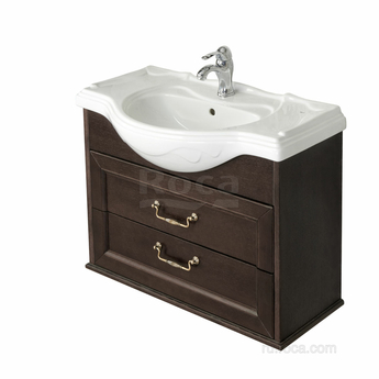 Тумба с раковиной Roca America Evolution W 850, темный дуб, ZRU9302952 - фото, отзывы, цена