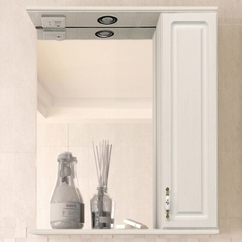 Зеркальный шкаф Style Line Олеандр-2 65/С, рельеф пастель - фото, отзывы, цена