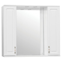 Зеркальный шкаф Style Line Олеандр-2 90/С, белый - фото, отзывы, цена